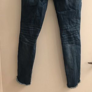 Made well jeans with frayed bottoms